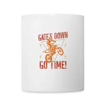 Dirt Biker Riding Gate´s Down Go Time Dirt Bike - Tasse - Weiß - Vorne