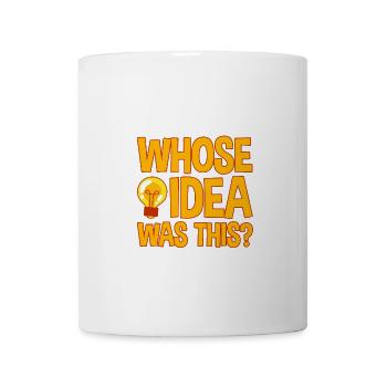 Qui a eu l’idée de ce 4 - Mug blanc - blanc - Devant