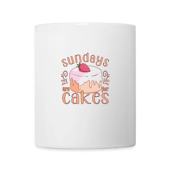 Cake Baker Sundays Are For Cakes Gift - Mug - white - Front