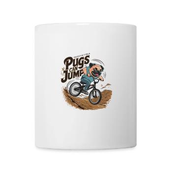 Mops Hundehalter Mops Pugs Can Jump - Tasse - Weiß - Vorne