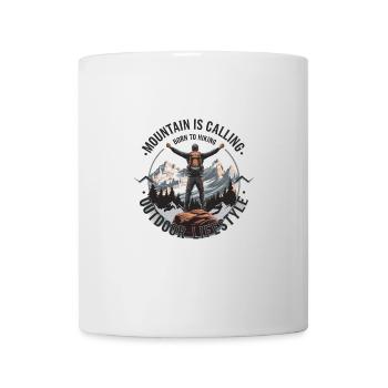 Mountain is Calling Outdoor - Tasse - Weiß - Vorne