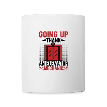 Monter Remercier un mécanicien d’ascenseur Cadeau - Mug blanc - blanc - Devant