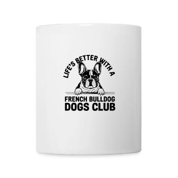 Französische Bulldogge Club Hundeclub - Tasse - Weiß - Vorne