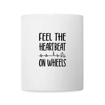 Rollerskater Party Feel The Heartbeat Gift Idea - Tasse - Weiß - Vorne