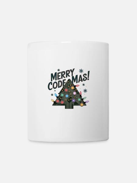 Christmas Merry Code Mas Festive Holidays - Mug - white