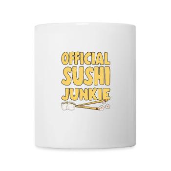 Amateur de cuisine japonaise Sushi Junkie officiel - Mug blanc - blanc - Devant
