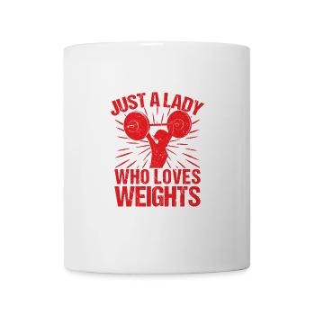 Motivation de remise en forme Bodybuilder Lady Who Loves - Mug blanc - blanc - Devant