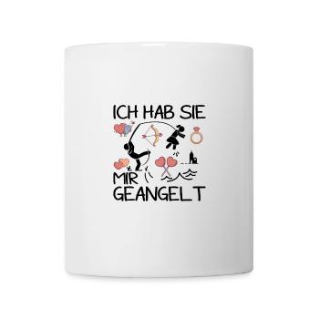 Verlobung Verkünden Ich Hab Sie Mir Geangelt JGA - Tasse - Weiß - Vorne