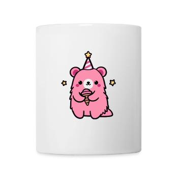 Party Bear Hamster Party Hat Cream Cream Star Party - Mug - white - Front