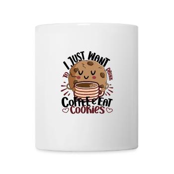Amateur de pâtisserie Je veux juste boire du café et manger - Mug blanc - blanc - Devant