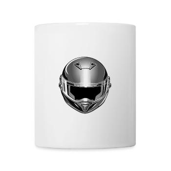 Biker Helmet - Motorbike Design - Tasse - Weiß - Vorne