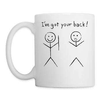 je couvre tes arrières - Mug blanc - blanc - Gauche