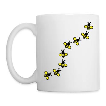 Biene - Tasse - Weiß - Links