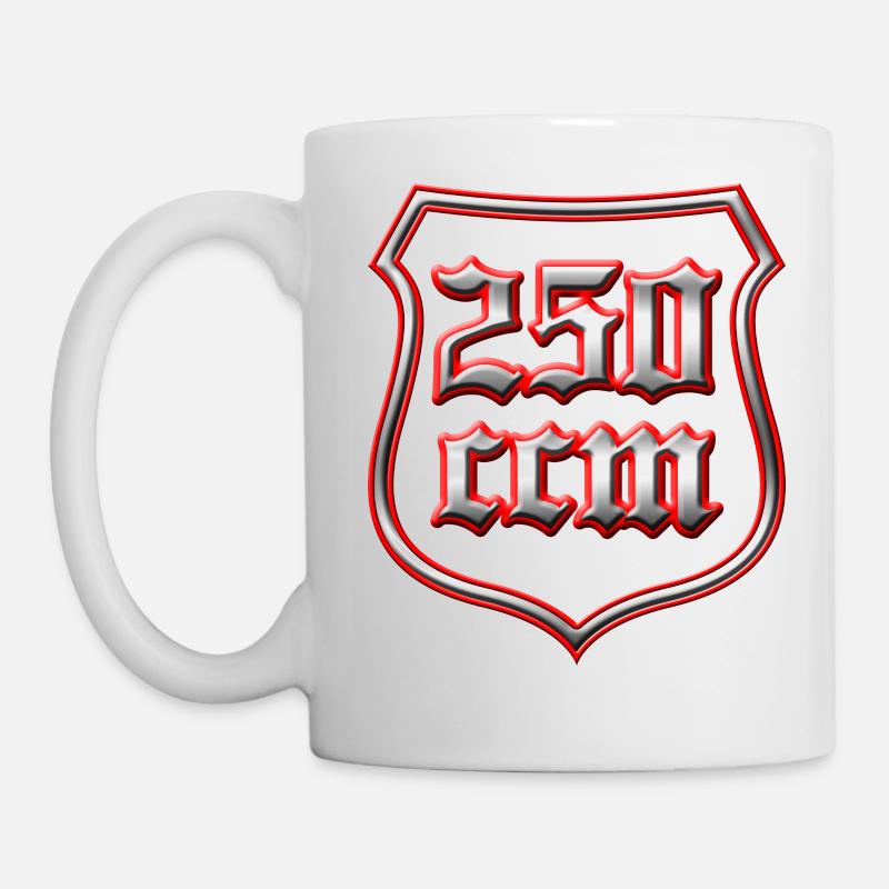 250ccm Wappen harte Kerle und coole Biker - Tasse - Weiß