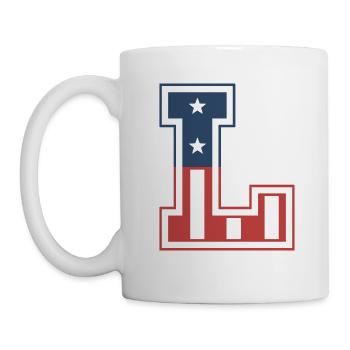 Lettre L USA - Mug blanc - blanc - Gauche