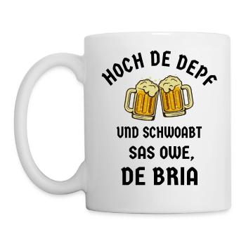 Biergarten Bayern Bier Bierkrug Bierzelt bayerisch - Tasse - Weiß - Links