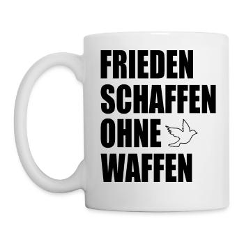 Frieden schaffen ohne waffen - Tasse - Weiß - Links
