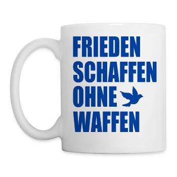 Frieden schaffen ohne waffen - Tasse - Weiß - Links