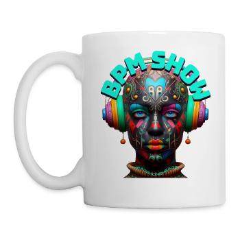 BPM SHOW - Cool Woman with Headphones! - Mug - white - Left