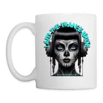 I AM THE TRANCE BRIDE – Cool Bride with Headphones - Mug - white - Left
