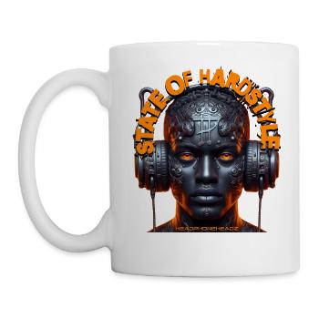 STATE OF HARDSTYLE - Cool Dude with Headphones! - Mug - white - Left