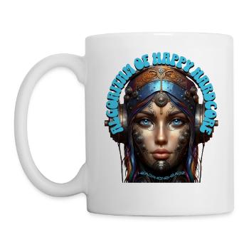 HAPPY HARDCORE - Cool Woman with Headphones! - Mug - white - Left