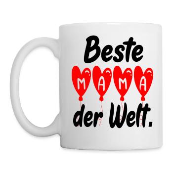 Mama Mutter Geschenk Weihnachten Geburtstag Mutter - Tasse - Weiß - Links