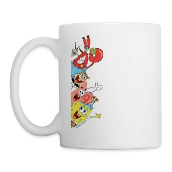 Bob l'Éponge Patrick Gary Sandy M. Krabs - Mug blanc - blanc - Gauche