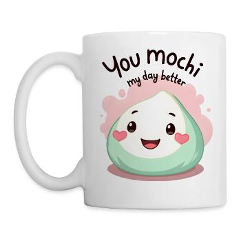 You Mochi My Day Better Chemise Kawaii - Mug blanc - blanc - Gauche