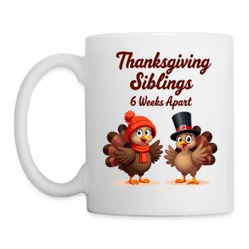 Thanksgiving Siblings - Mug - white - Left