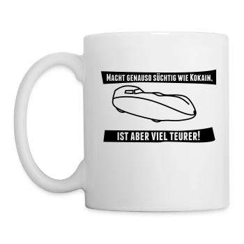 Velomobil Milan Spruch - Tasse - Weiß - Links