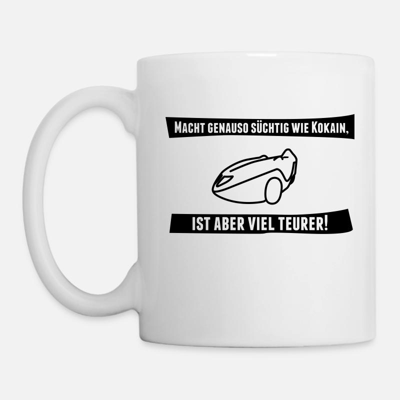 Velomobil Orca mit Spruch - Tasse - Weiß