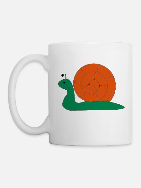 Die Schnecke, die Schnecke - Tasse - Weiß