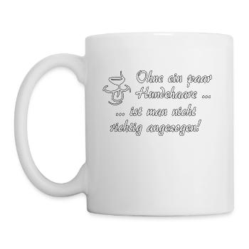Ohne ein Paar Hundehaare - weiss - Tasse - Weiß - Links