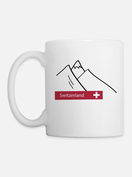 Suisse Suisse Alpes montagnes - Mug blanc - blanc