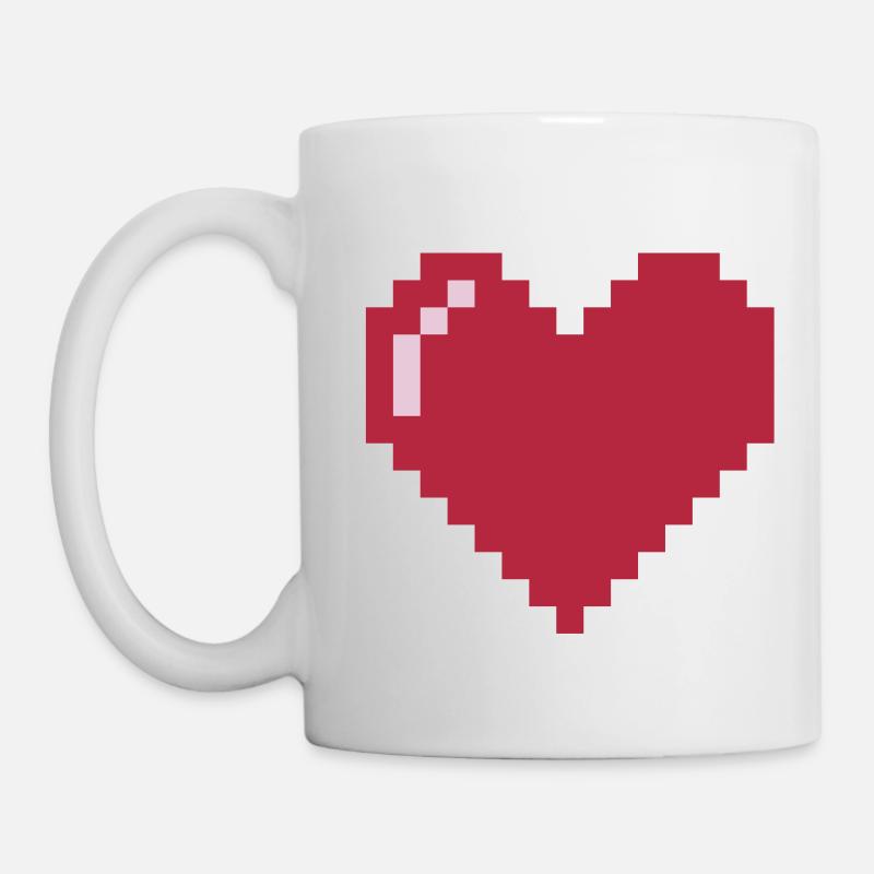 Amour de pixel - Mug blanc - blanc