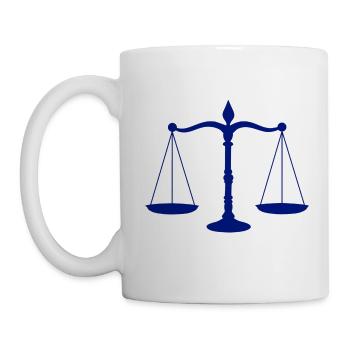 Waage - Tasse - Weiß - Links