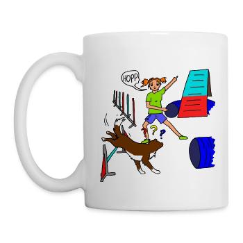 Hopp! - Tasse - Weiß - Links