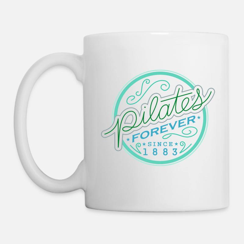 Pilates Forever Green Lightblue - Tasse - Weiß