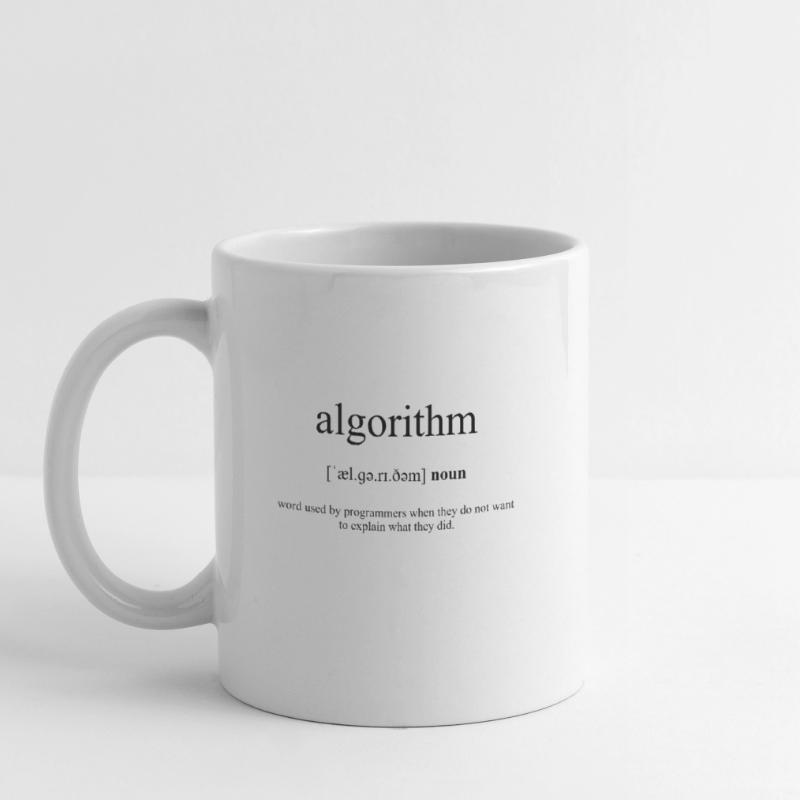 Dictionnaire de définition d’algorithme (Algorithmus) Mug blanc
