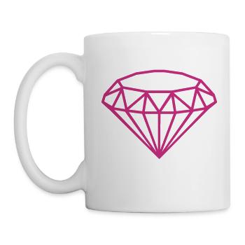 Diamant - Tasse - Weiß - Links