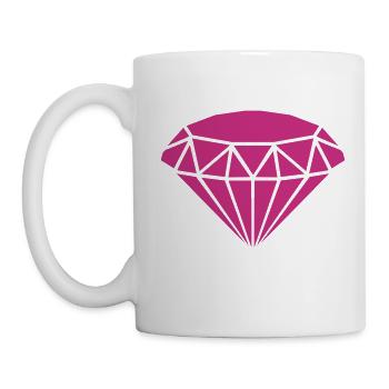 Diamant - Tasse - Weiß - Links