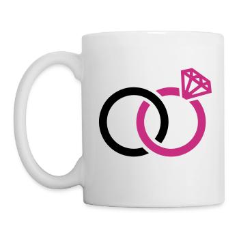 Ringe - Tasse - Weiß - Links