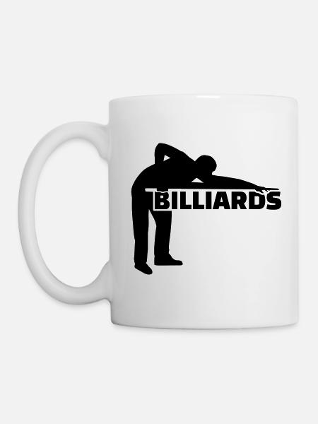 Billard - Tasse - Weiß