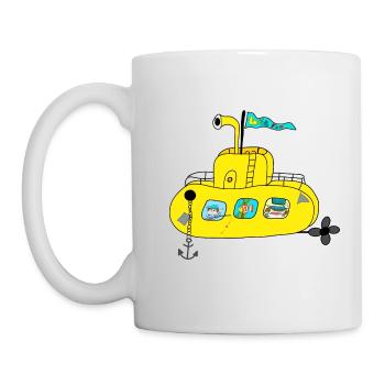 We all live in a yellow submarine - Tasse - Weiß - Links
