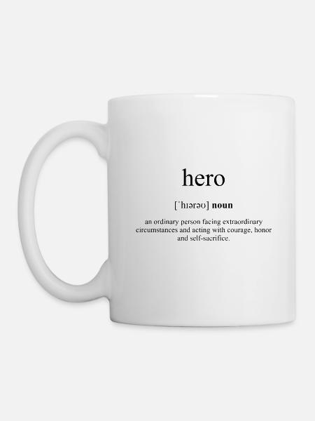 Hero (Hero) Definition Dictionary - Tasse - Weiß