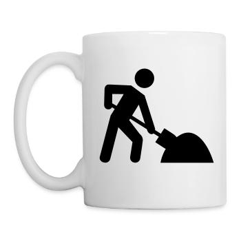 Bauarbeiter - Tasse - Weiß - Links