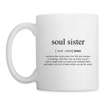 Soul Sister (Seelenschwester) Definition - Tasse - Weiß - Links