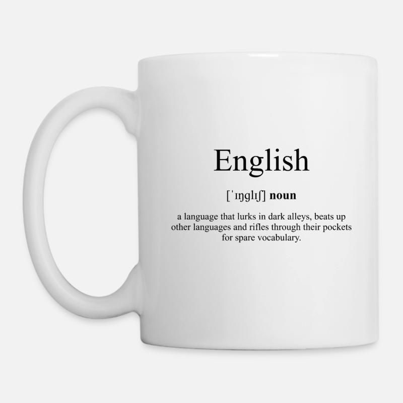 Dictionnaire de définition anglais (anglais) - Mug blanc - blanc