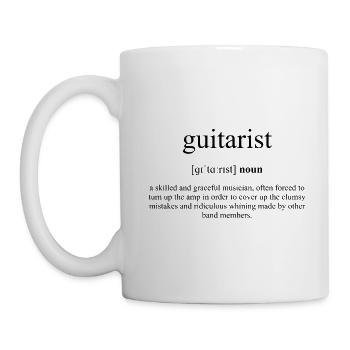 Guitarist (Gitarrist) Definition Dictionary - Tasse - Weiß - Links